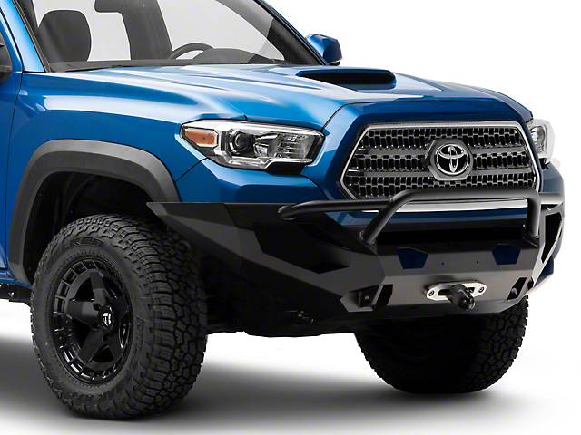 Fab Fours Matrix Front Bumper with Pre-Runner Guard; Matte Black (16-22 Tacoma)