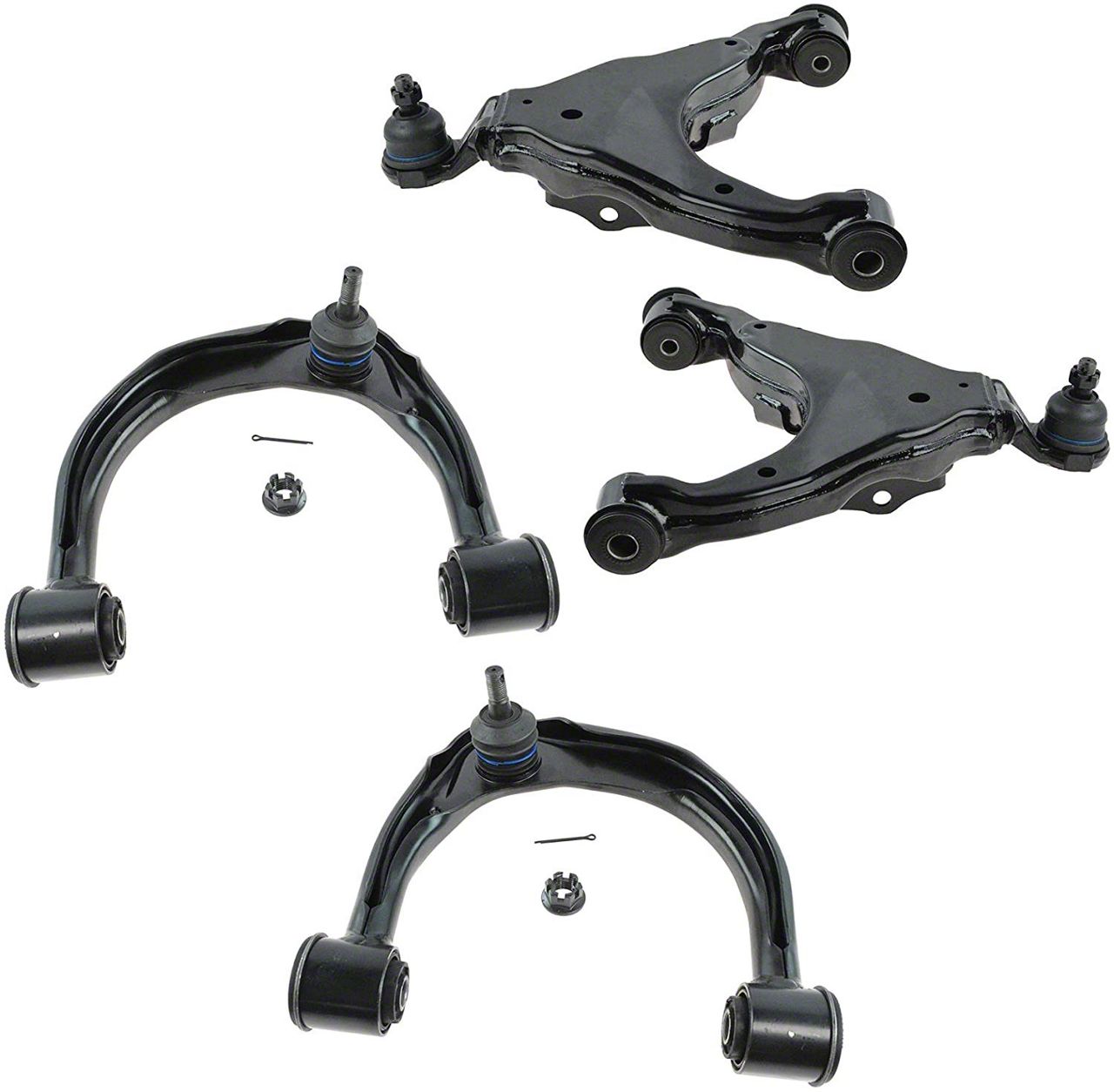 4-Piece Front Upper & Lower Control Arm Kit W/ Ball Joints For Toyota Tacoma 2005-2015 4WD