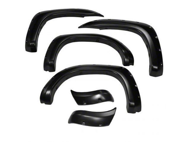 Pocket Rivet Style Fender Flares; Front and Rear (05-11 Tacoma w/ 6-Foot Bed)