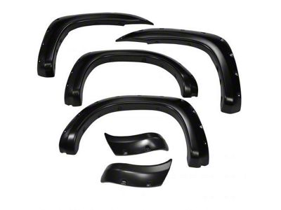 Pocket Rivet Style Fender Flares; Front and Rear (05-11 Tacoma w/ 5-Foot Bed)