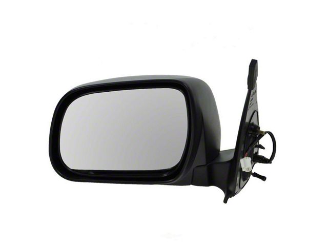 Powered Mirror; Matte Black; Driver Side (05-11 Tacoma)