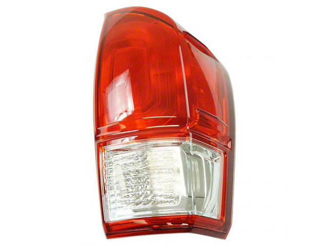 Tail Light; Chrome Housing; Red Lens; Passenger Side (16-23 Tacoma SR, SR5)