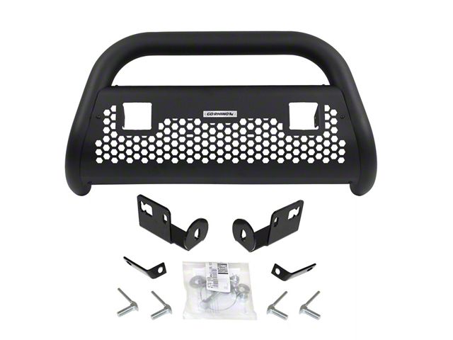 Go Rhino RC2 LR Bull Bar with Two 3-Inch Cube Lights; Textured Black (05-15 Tacoma, Excluding TRD Pro)