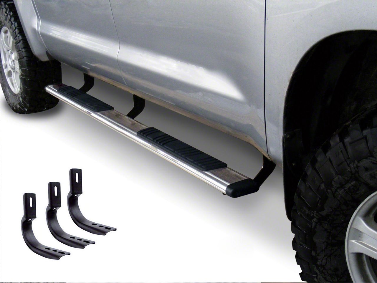 Tacoma 5-Inch OE Xtreme Low Profile Side Step Bars; Polished (05-23 ...