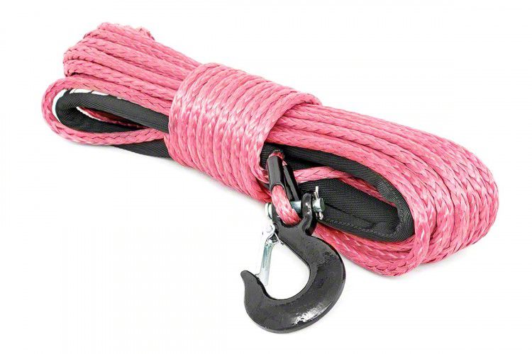 Rough Country Synthetic Winch Rope; Pink