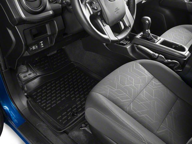 Profile Front Floor Liners; Black (12-23 Tacoma Double Cab)