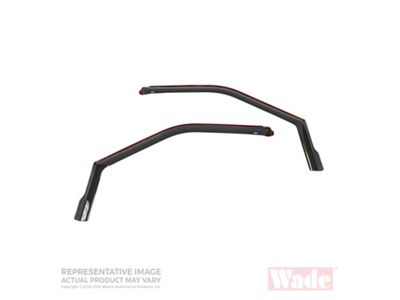 Wade In-Channel Window Deflectors; Front; Smoked (05-15 Tacoma Access Cab)