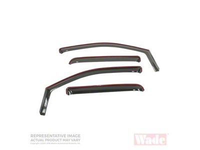 Wade In-Channel Window Deflectors; Front and Rear; Smoked (05-15 Tacoma Double Cab)