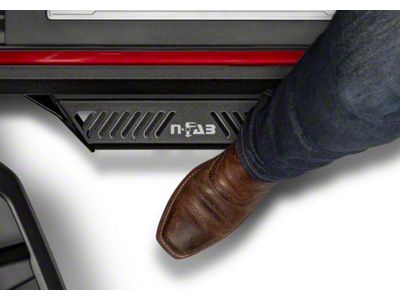 N-Fab Predator Pro Nerf Side Step Bars; Textured Black (05-23 Tacoma Access Cab)