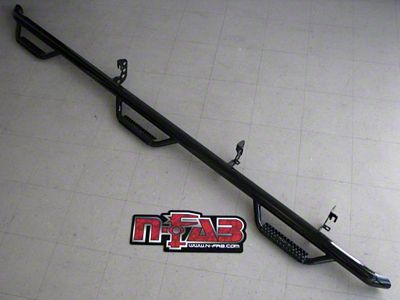 N-Fab Wheel 2 Wheel Bed Access Nerf Side Step Bars; Textured Black (05-15 Tacoma Access Cab)