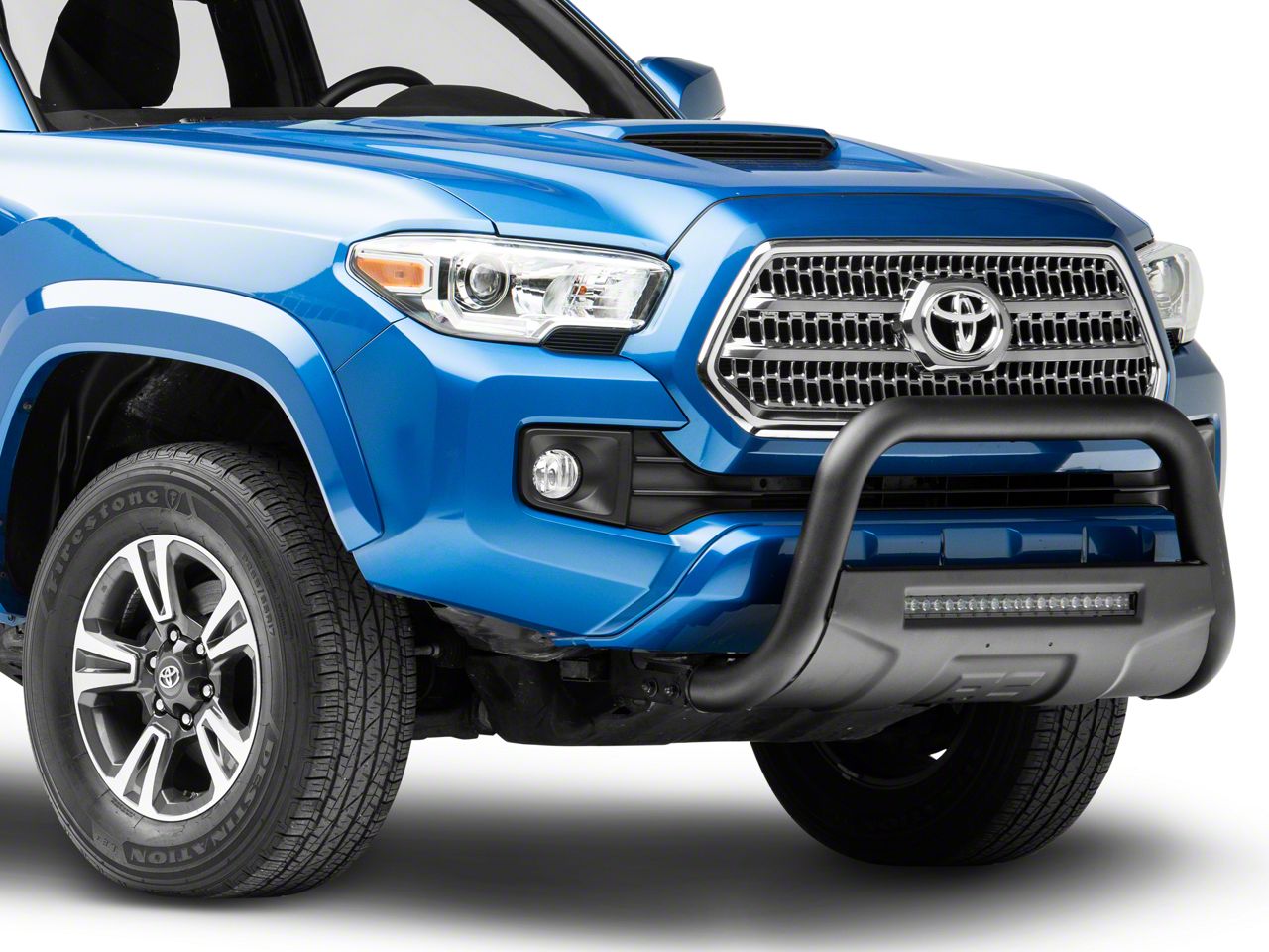 Rough Country Tacoma Bull Bar w/ 20 Inch LED Light Bar; Black B-T4060 ...