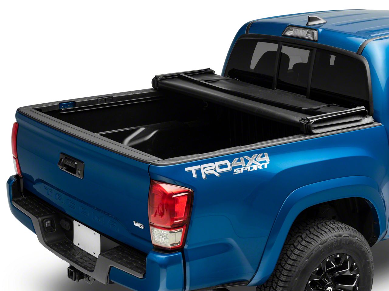 Rough Country Tacoma Soft Tri-Fold Tonneau Cover TT1872 (16-23 Tacoma W ...