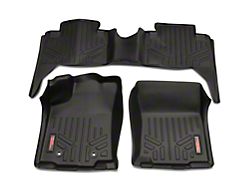 Rough Country Heavy Duty Front and Rear Floor Mats; Black (16-22 Tacoma Double Cab)