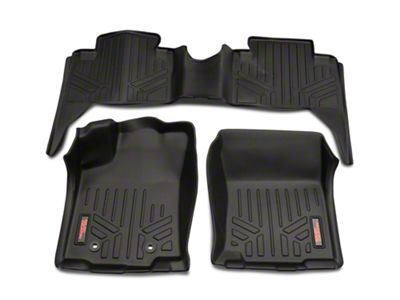 Rough Country Heavy Duty Front and Rear Floor Mats; Black (16-23 Tacoma Double Cab)