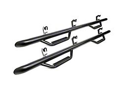 Rough Country Wheel to Wheel Nerf Side Step Bars; Black (05-23 Tacoma Double Cab w/ 5-Foot Bed)