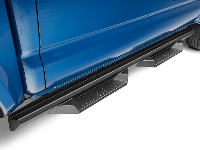 Rough Country Cab Length DS2 Drop Side Step Bars; Black (05-22 Tacoma Double Cab)