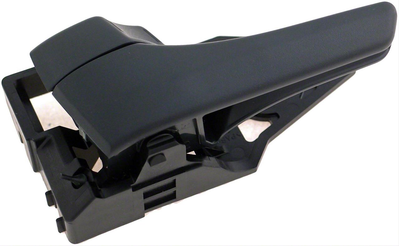 Interior Door Handle; Front Left; Black; Plastic (1619