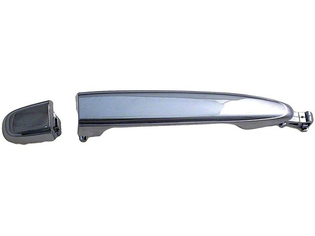 Exterior Door Handle; Rear Left and Rear Right; Chrome; Plastic (05-15 Tacoma Double Cab)