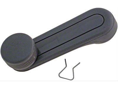 Window Crank Handle; Front or Rear; Left and Right; Dark Gray; Match by Appearance (05-14 Tacoma)