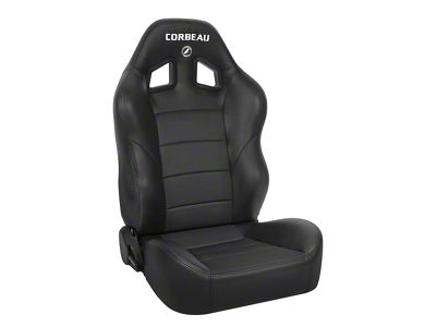 Corbeau Baja XRS Suspension Seats with Double Locking Seat Brackets; Black Vinyl/Cloth (16-23 Tacoma)