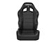 Corbeau Baja XRS Suspension Seats with Double Locking Seat Brackets; Black Vinyl/Cloth (03-06 Jeep Wrangler TJ)