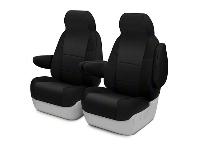 ModaCustom Wetsuit Front Seat Covers; Black (13-18 RAM 2500 w/ Non-Recessed Headrest Bucket Seats)