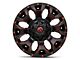 Fuel Wheels Assault Matte Black Red Milled 6-Lug Wheel; 17x8.5; 14mm Offset (05-15 Tacoma)