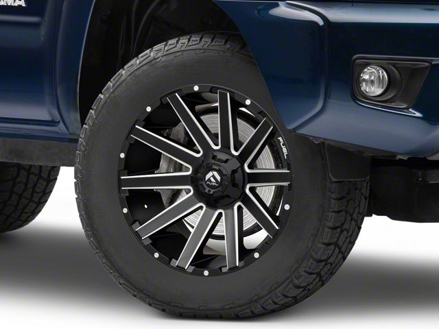 Fuel Wheels Contra Matte Black Milled 6-Lug Wheel; 18x9; 1mm Offset (05-15 Tacoma)