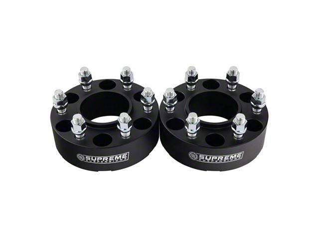 Supreme Suspensions 2-Inch Pro Billet Hub and Wheel Centric Wheel Spacers; Set of Two (05-15 Tacoma PreRunner; 05-23 4WD Tacoma)