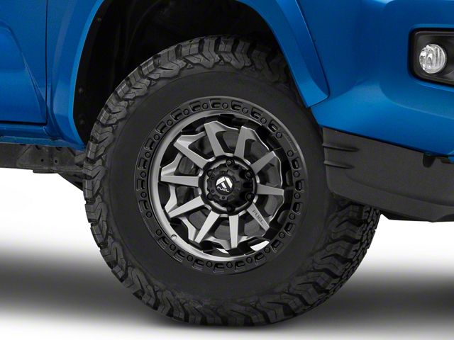 Fuel Wheels Covert Matte Gunmetal with Black Bead Ring 6-Lug Wheel; 17x9; -12mm Offset (16-23 Tacoma)