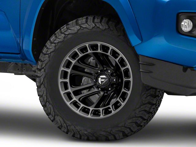 Fuel Wheels Heater Matte Black Double Dark Tint Machined 6-Lug Wheel; 17x9; -12mm Offset (16-23 Tacoma)