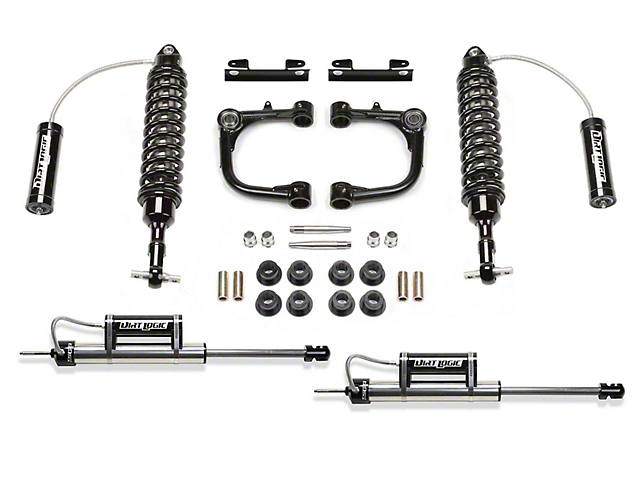 Fabtech 3-Inch Uniball Upper Control Arm Lift Kit with Dirt Logic Reservoir Coil-Overs and Reservoir Shocks (15-23 Tacoma)