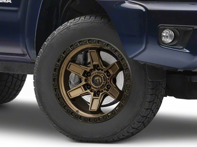 Fuel Wheels Kicker Matte Bronze with Black Bead Ring 6-Lug Wheel; 18x9; -12mm Offset (05-15 Tacoma)
