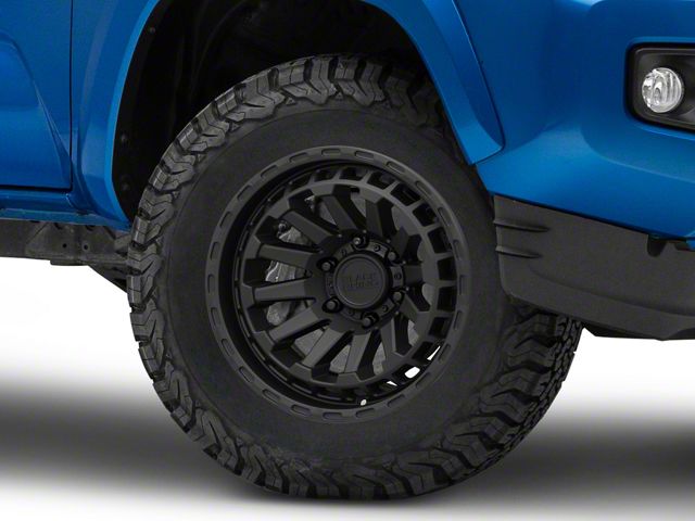 Black Rhino Raid Matte Black 6-Lug Wheel; 17x8.5; 0mm Offset (16-23 Tacoma)