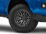 Fuel Wheels Rebel Matte Gunmetal with Black Bead Ring 6-Lug Wheel; 17x9; -12mm Offset (16-23 Tacoma)
