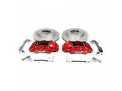 Alcon 6-Piston Front Big Brake Kit with 352x30mm Slotted Rotors; Red Calipers (16-23 Tacoma)