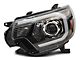 Raxiom Axial Series Projector Headlights with LED Bar; Black Housing; Clear Lens (12-15 Tacoma)