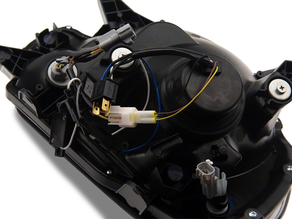 Raxiom Axial Series Projector Headlights with Sequential LED Bar; Black