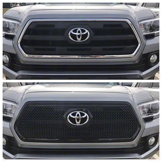 Upper Grille Overlay; Gloss Black (1619 SR, SR5) Free