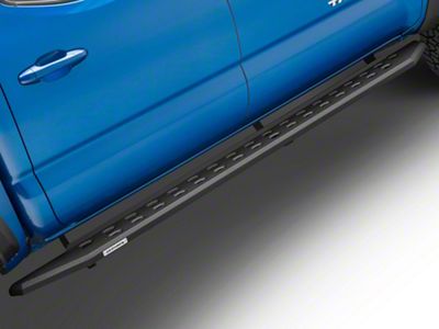 RB20 Slim Running Boards; Textured Black (05-23 Tacoma Double Cab)