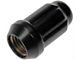 Black 6-Spline Drive Wheel Lug Nuts; M12x1.50; Set of 4 (03-24 4Runner)