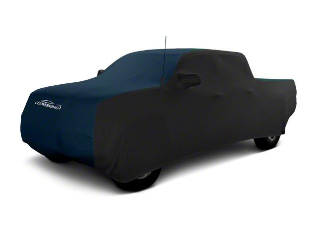Coverking Satin Stretch Indoor Car Cover; Black/Dark Blue (16-23 Tacoma Access Cab w/o Factory Roof Rack)