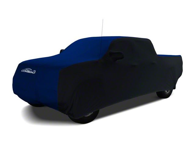 Coverking Satin Stretch Indoor Car Cover; Black/Impact Blue (16-23 Tacoma Access Cab w/o Factory Roof Rack)
