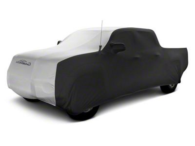 Coverking Satin Stretch Indoor Car Cover; Black/Pearl White (16-23 Tacoma Access Cab w/o Factory Roof Rack)
