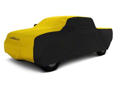 Coverking Stormproof Car Cover; Black/Yellow (16-23 Tacoma Access Cab w/o Factory Roof Rack)