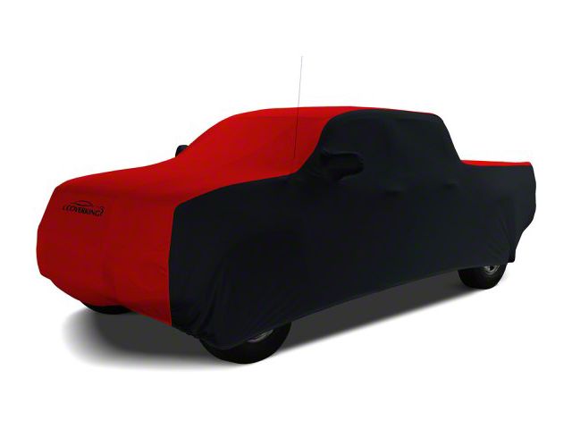 Coverking Satin Stretch Indoor Car Cover; Black/Red (05-15 Tacoma Double Cab)