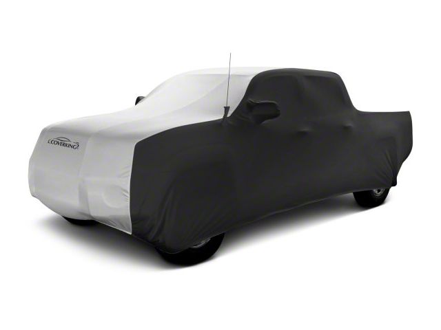 Coverking Satin Stretch Indoor Car Cover; Black/Pearl White (16-23 Tacoma Double Cab)