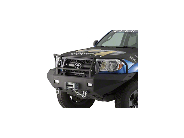 Winch Front Bumper with Brush Guard and D-Ring Mounts; Black (05-11 Tacoma)