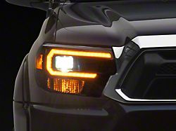 Morimoto XB Hybrid LED Headlights with Amber DRL; Black Housing; Clear Lens (12-15 Tacoma)