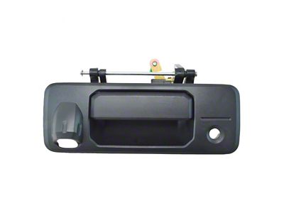 Tailgate Handle with Backup Camera Opening; Textured Black (14-21 Tundra)
